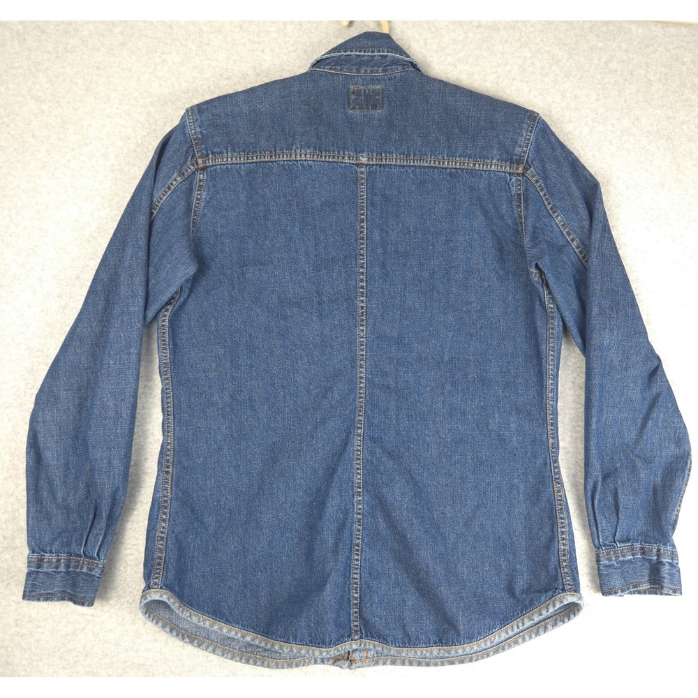 Vintage Levis SilverTab Denim Shirt Womens Large Blue Button Down 40108-7301 - Picture 5 of 7
